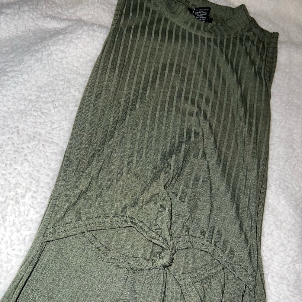 Green ribbed Dress